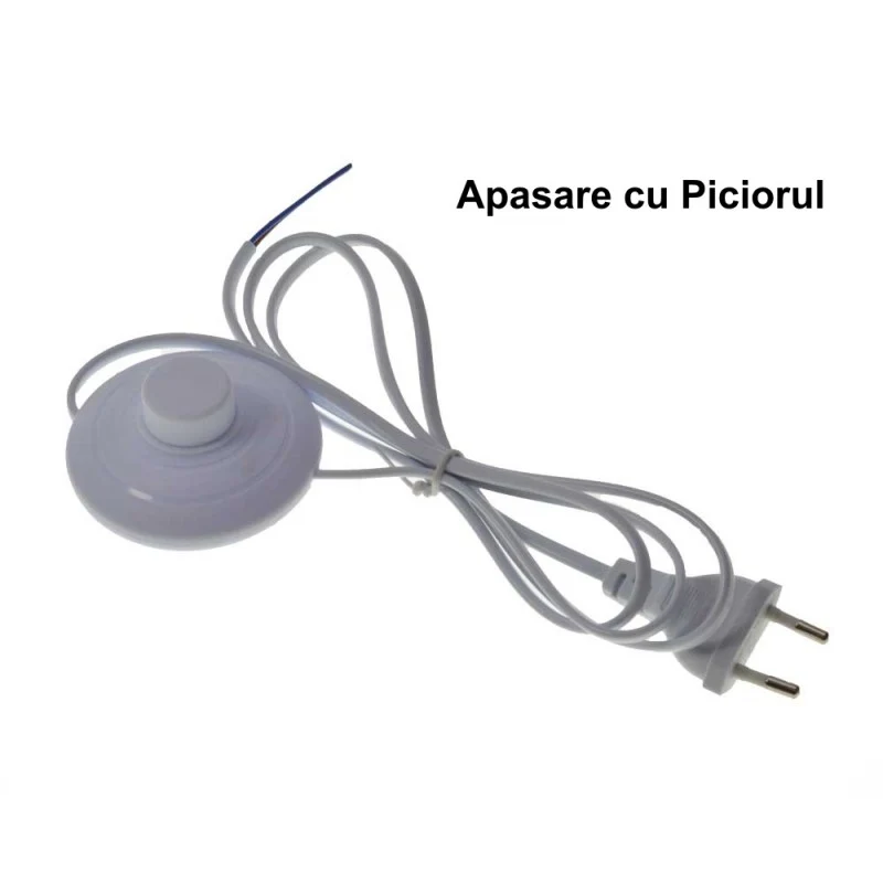 Cablu cu intrerupator de picior 1.5m alb