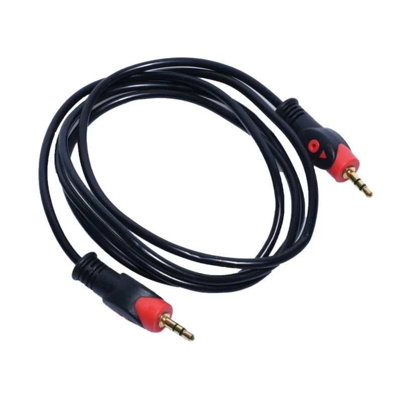 Cablu jack 3.5mm tata tata rosu negru 1.5m