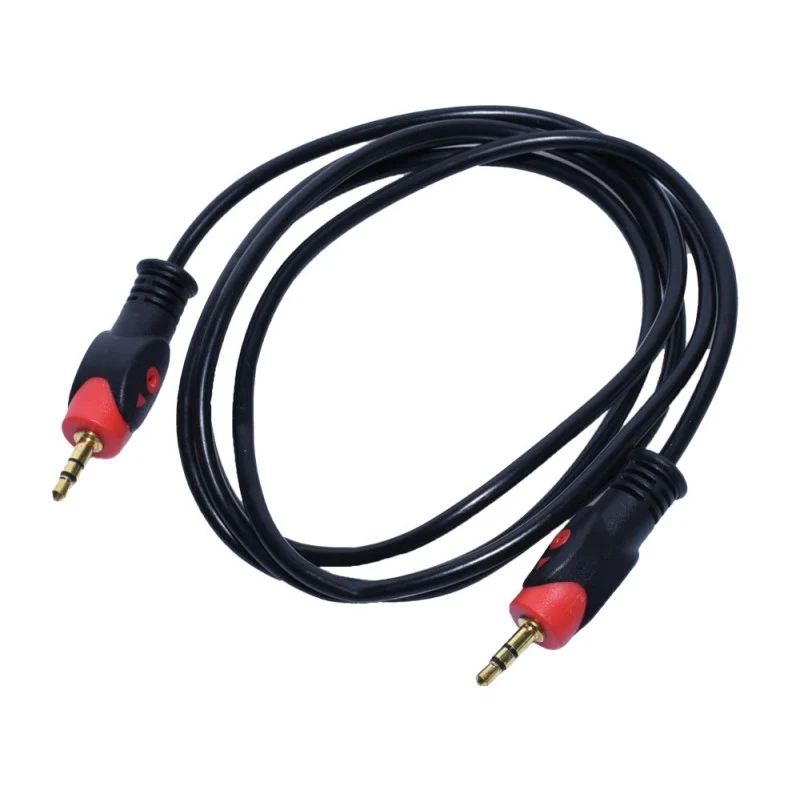 Cablu jack 3.5mm tata tata rosu negru 1.5m