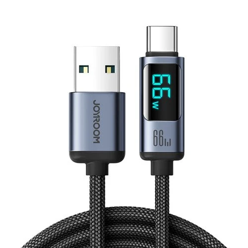Cablu Joyroom A16 USB-C/, 66 W, 1,2 m, afișaj LED - Negru