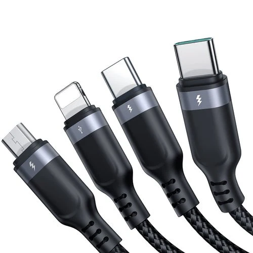 Cablu Joyroom S-A18 4-în-1 USB- către diverse, 1,2 m - negru