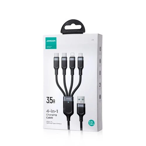 Cablu Joyroom S-A18 4-în-1 USB- către diverse, 1,2 m - negru