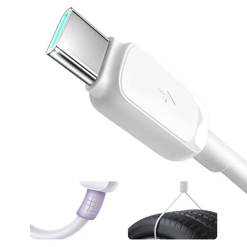Cablu Joyroom seria A14 USB-/USB-C 3A 1,2 m - Alb