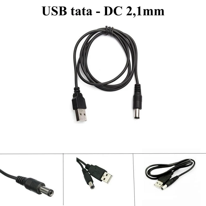 Cablu USB tata mufa 2.1DC tata 0.6m