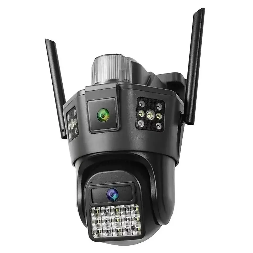 Cameră de Supraveghere AT PERFORMANCE® Exterior 4G SIM PTZ 355° – Triple Screen, Detectare Mișcare, Vedere Nocturnă HD