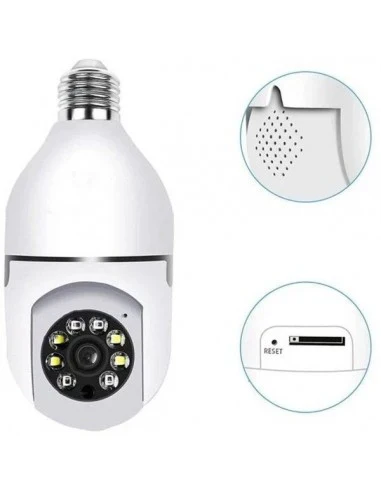 Cameră IP Wi-Fi cu Iluminare Smart E27, 1080p, 360°, Audio Bidirecțional engross