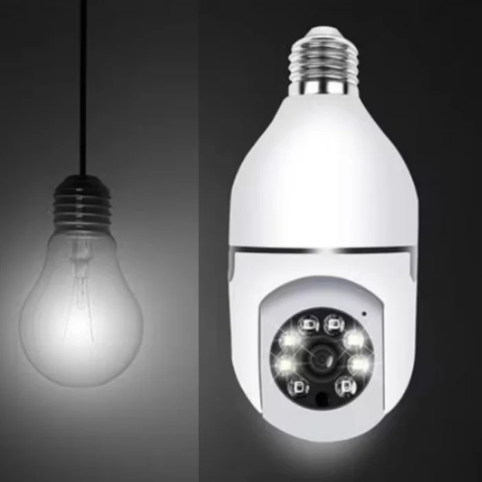 Cameră IP Wi-Fi cu Iluminare Smart E27, 1080p, 360°, Audio Bidirecțional engross