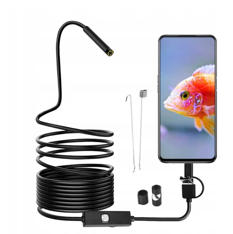 Camera inspectie, endoscop USB cu iluminare LED, pt. telefon Android, 5 metri