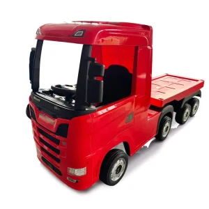 Camion electric pentru copii KIDOO cu remorcă, oficial licențiat, 12V, 2 motoare de 35W, telecomandă 2.4G, viteză 3-5 km/h...