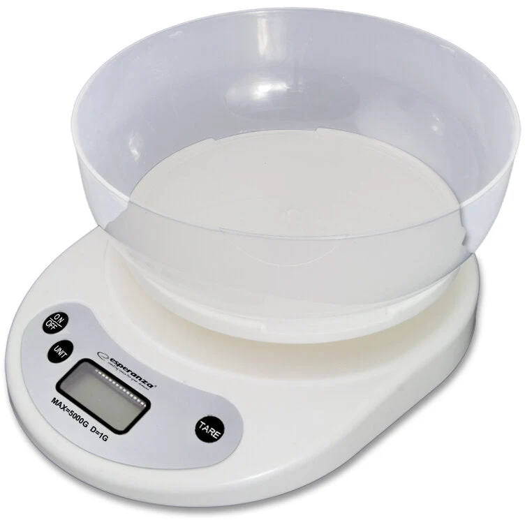 Cantar de bucatarie cu bol, max. 5kg, alb