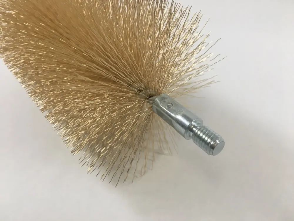 Cap de perie 100mm conductă Firu de oțel perie cu fir extern M10