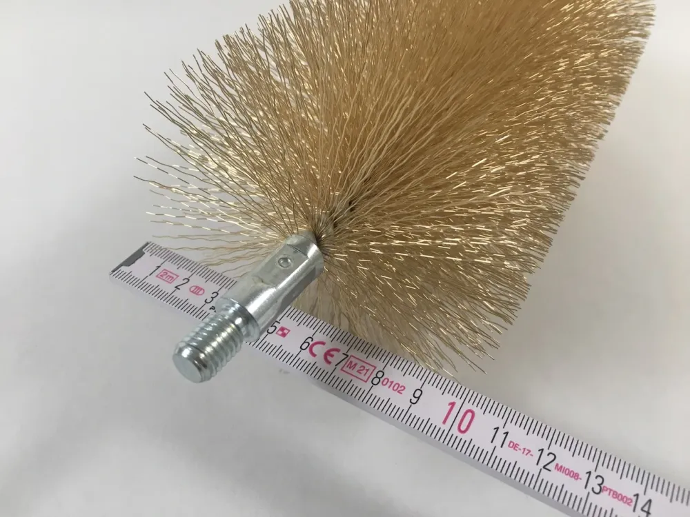 Cap de perie 100mm conductă Firu de oțel perie cu fir extern M10