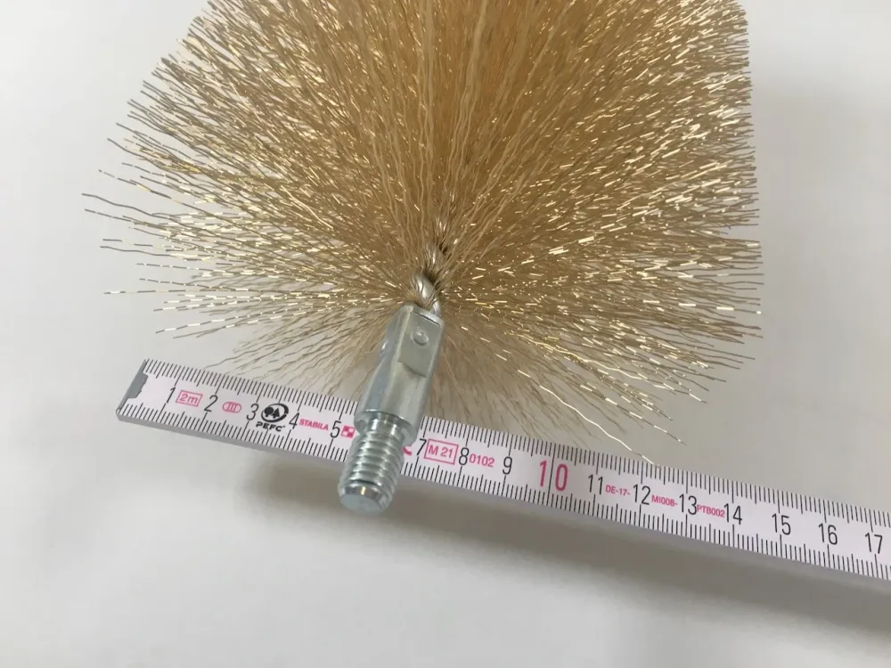 Cap de perie 130mm Pipe Pene Sârmă de oțel cu fir extern M10