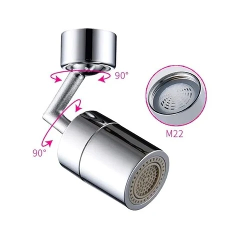 1+1 Cap de Robinet Flexibil 720° cu Funcție de Economisire Apă, Aerator și 2 Tipuri de Jet
