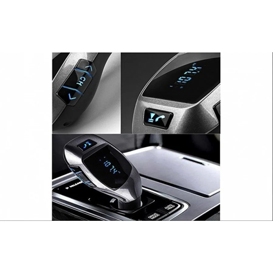 Car Kit Auto Bluetooth cu functie de modulator FM, model X6