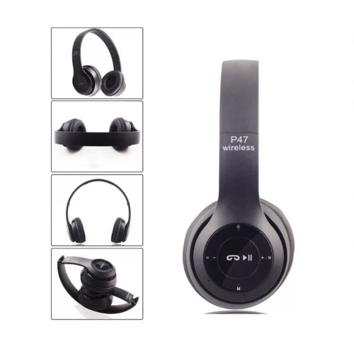 Casti P47 Wireless Bluetooth cu microfon si radio
