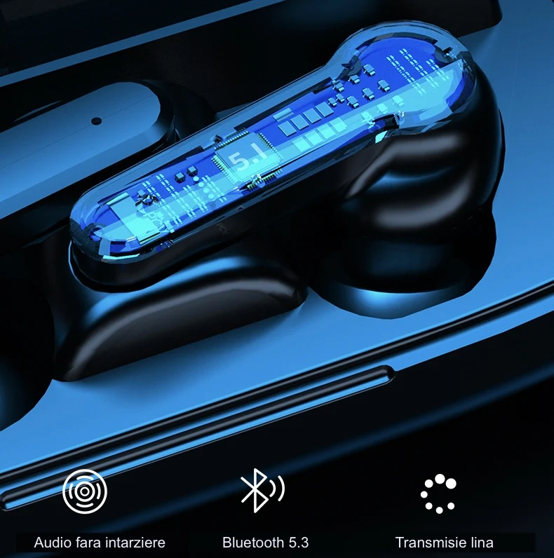 Casti wireless V5.3 Android si iOS