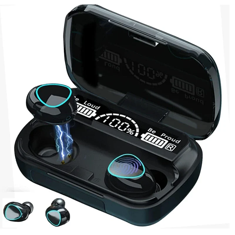 Casti wireless v5.3 TWS cu Bluetooth si display