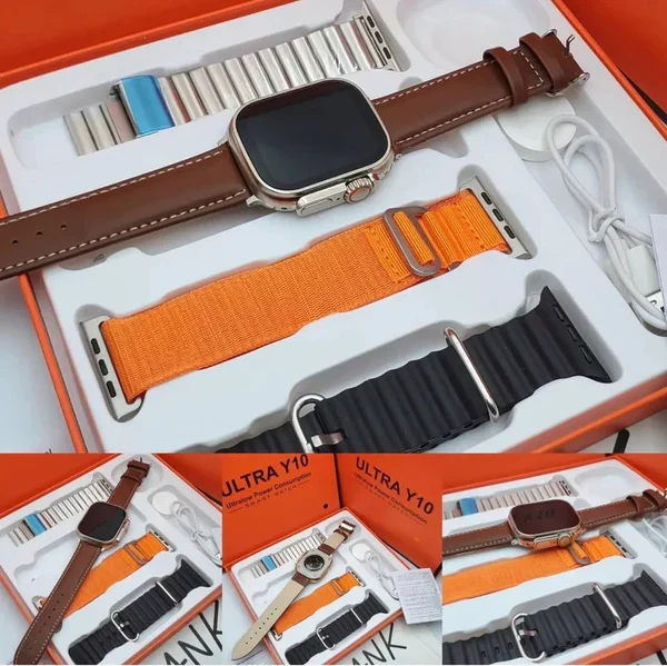 Ceas inteligent smartWach, conectare bluetooth, 4 curele incluse
