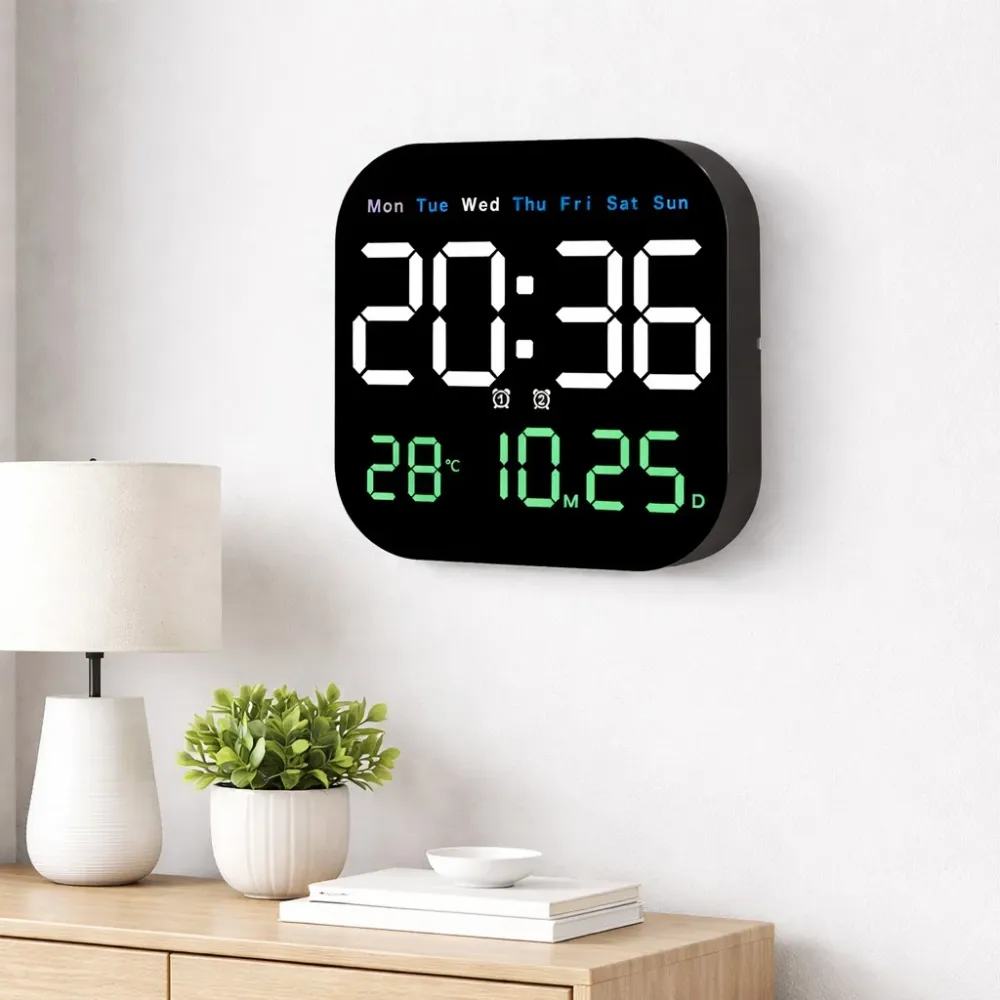 Ceas de perete digital cu led