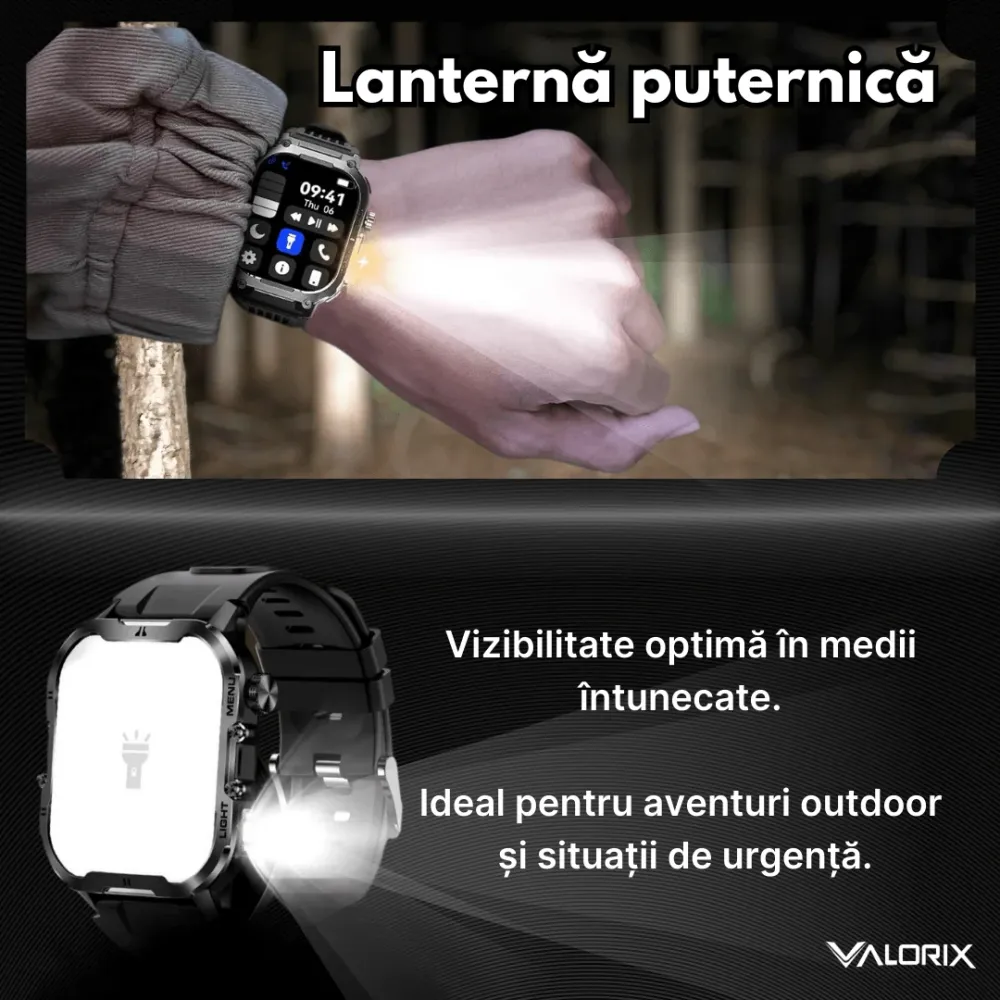 Ceas Smartwatch Valorix®, Ecran 1.96" HD