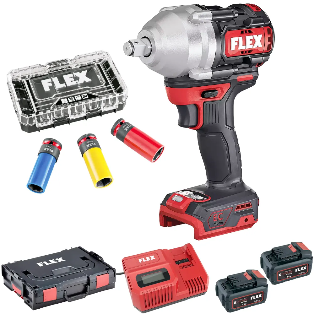 Cheie de impact Flex IW 1/2" 750 EC C 18V 5Ah