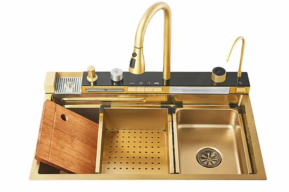 Chiuveta multifunctionala LEIHMANN cu 2 cascade, accesorii incluse