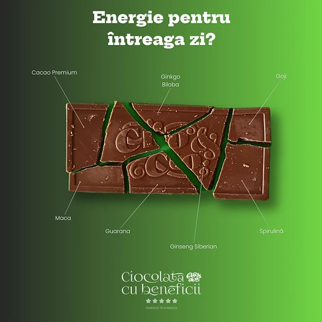 Ciocolata cu Beneficii Cio&co ''Intense Party''-Dulce cu lapte,1 cutie x 8 buc (verde)