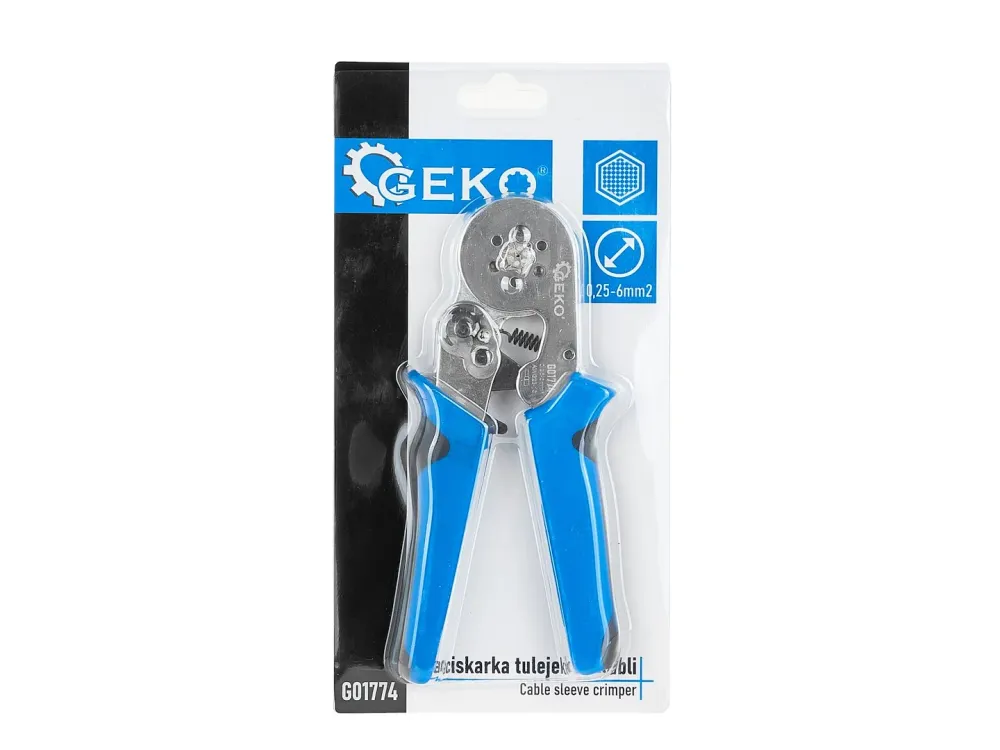 Cleste hexagonal pentru sertizare, 0,25-6 mm², Geko G01774