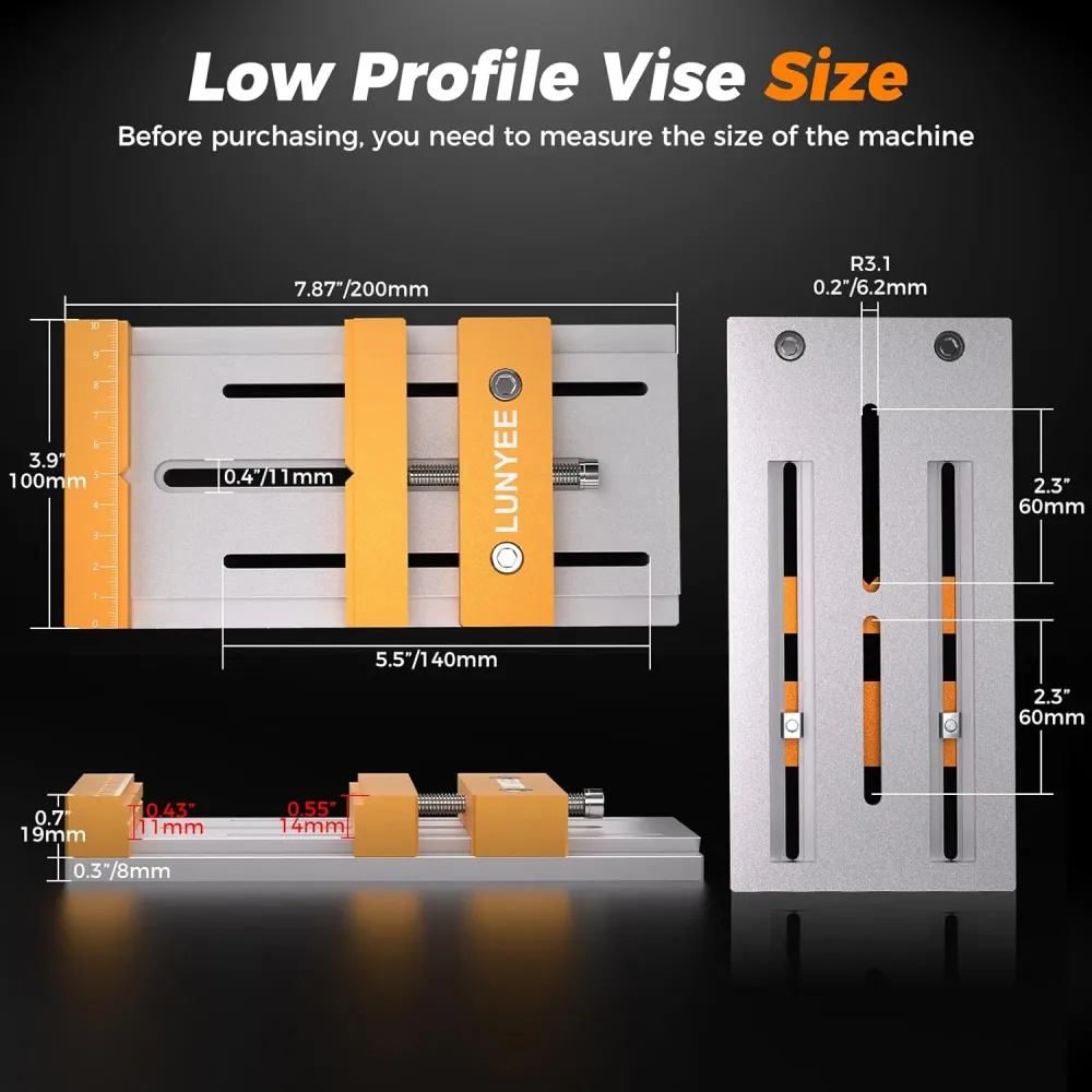 CNC Vise Worktable Desktop CNC Router Machines – 7.87” x 3.94” (20x10cm)