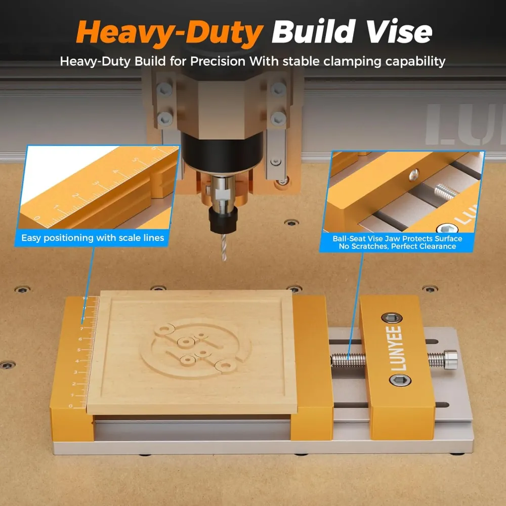 CNC Vise Worktable Desktop CNC Router Machines – 7.87” x 3.94” (20x10cm)
