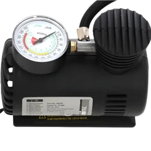 Compresor auto cu manometru, unitec, 12v, negru, 19.5 x 10.5 x 15 cm