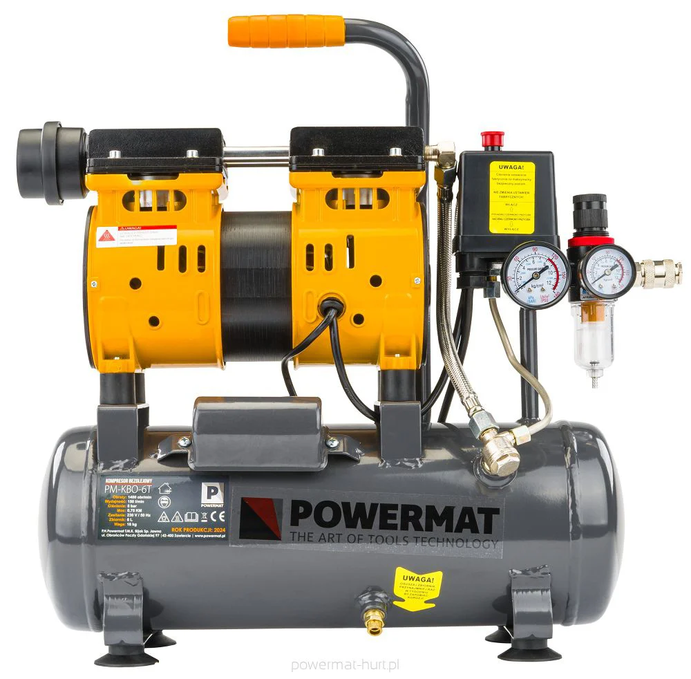 Compresor fara ulei PM-KBO-6T, 150 l / min, Powermat PM1282