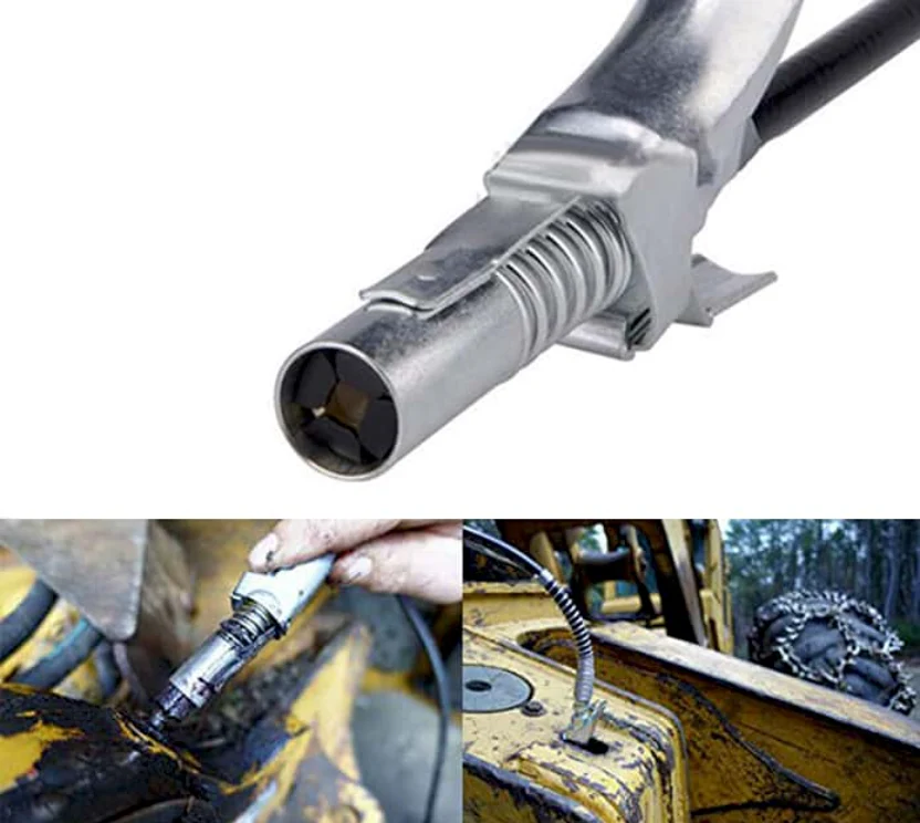 Conector rapid pentru pistoale lubrefiere, gresare utilaje, cu vaselina