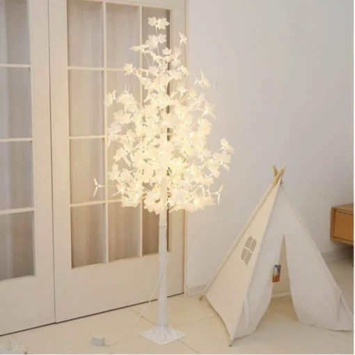 Copac decorativ, iluminat 128 led, 165 cm, diverse culori