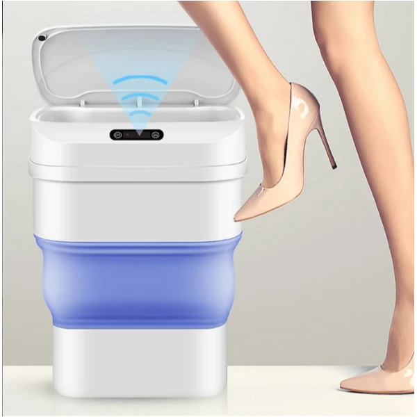Cos de gunoi smart cu senzor de miscare, pliabil, 8L-17.5L