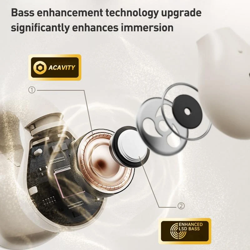 Căști wireless BT cu clips Langsdom TS03 Pro (negru)