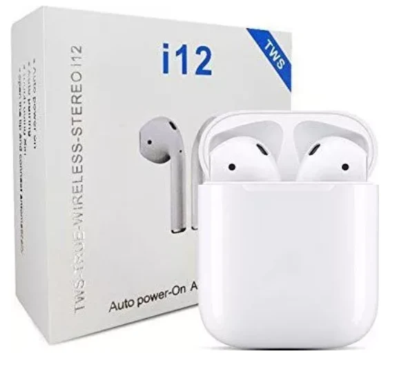 Căști Wireless i12 Bluetooth 5.0 cu Cutie de Încărcare și Control Tactil