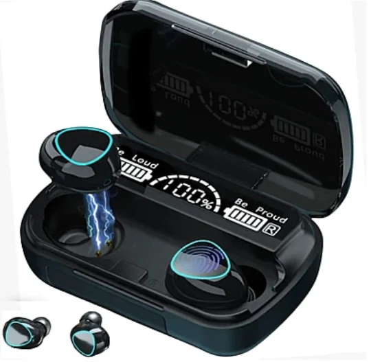 Căști Wireless M10 Bluetooth 5.0 Engross – Sunet Premium, Cutie Încărcare, IPX4