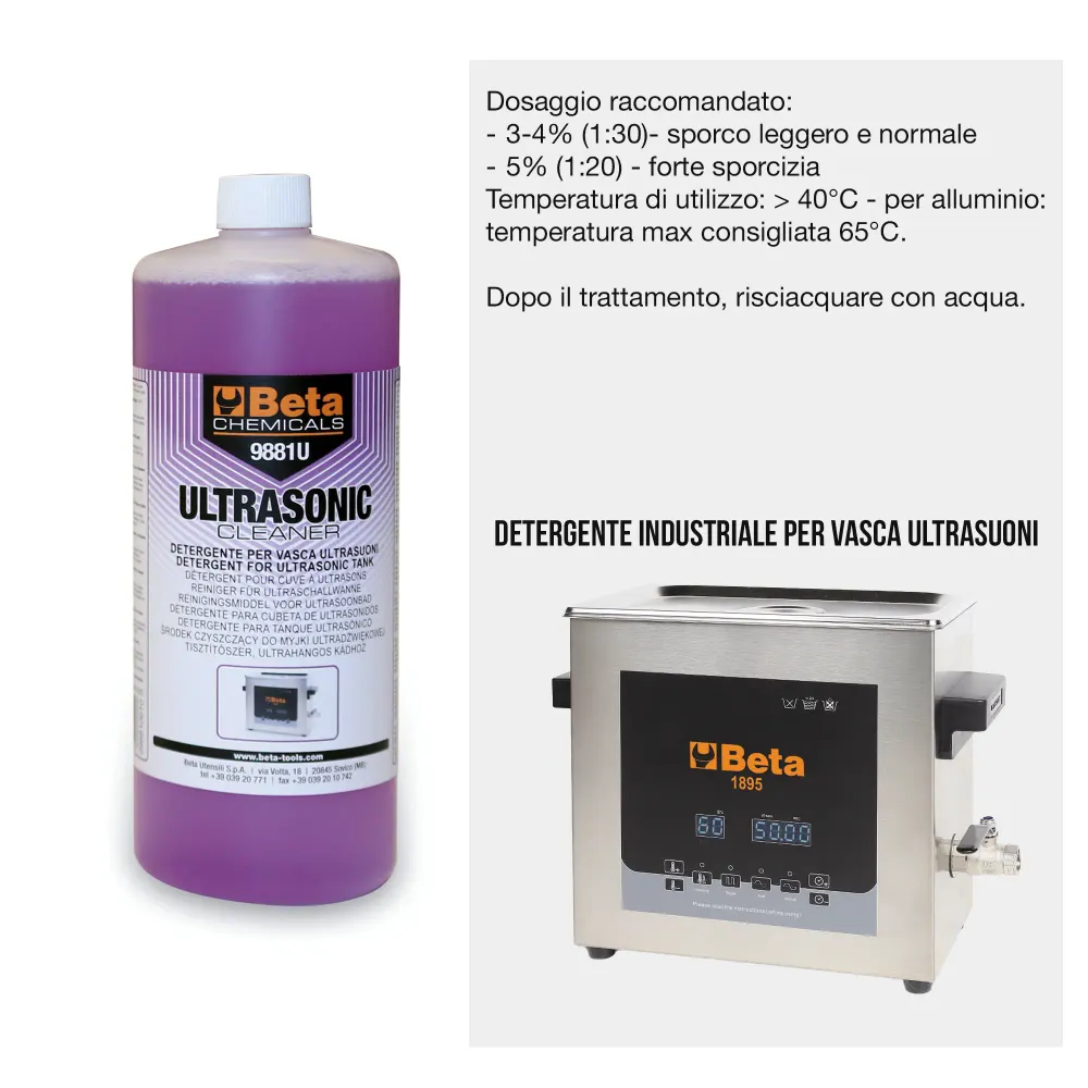 Curățător cu ultrasunete pentru rezervor Beta 9881U