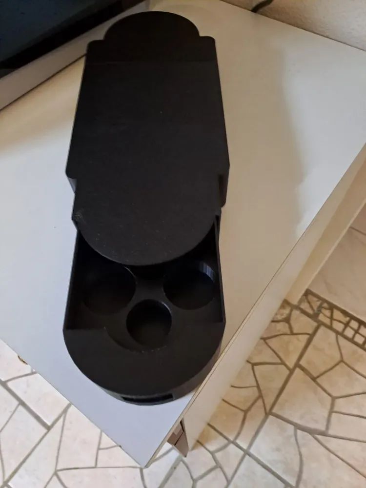 Cutie compactă pentru capsule Nespresso cu sertar sub cafetieră