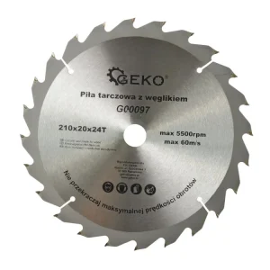 Disc circular pentru lemn, 210 x 20 x 24 T, Geko G00097