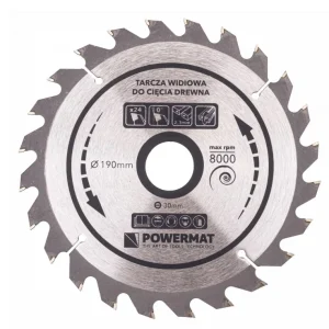 Disc circular TDD 190 x 30 mm, 24 dinti, Powermat PM0885