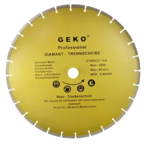 Disc diamantat segmentat, 400 x 8 x 32 mm, Geko G00256