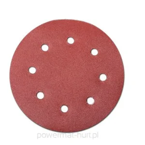 Disc pentru slefuit cu 8 gauri, P120, 190 mm, Powermat PM0525