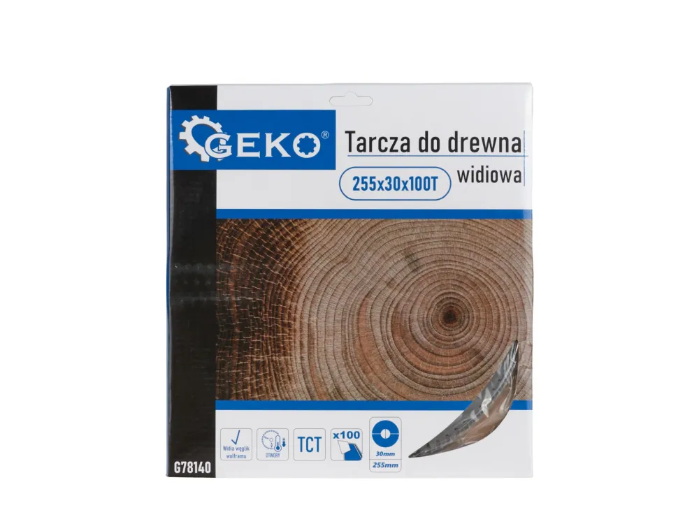 Disc pentru taiere lemn, 255 x 30, 100 T, Geko G78140