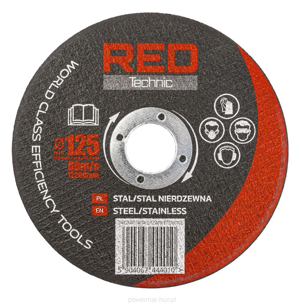 Disc de taiere pentru metal, 125 mm, Red Technic RTTDM0102