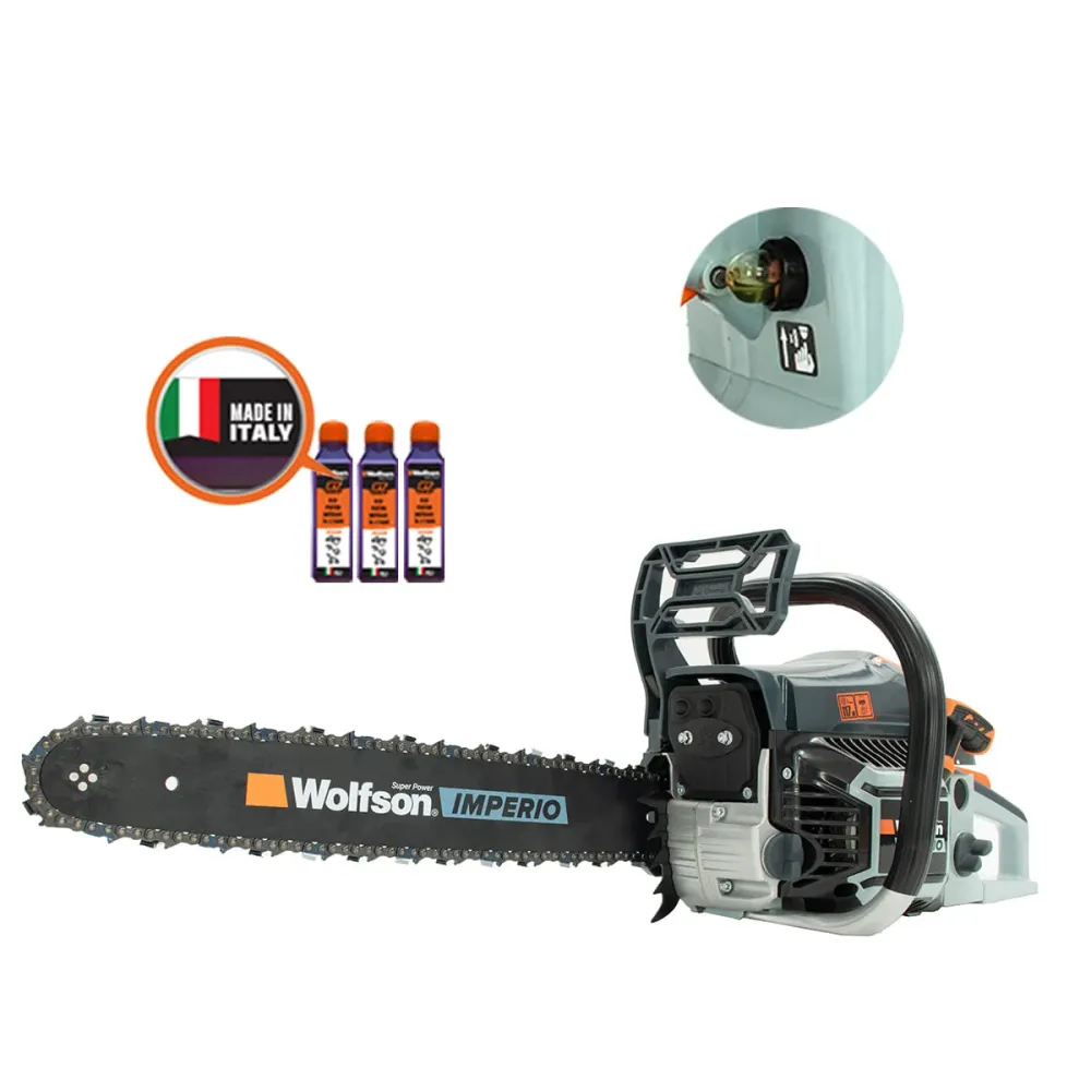 Drujba pe benzina WOLFSON IMPERIO 6000 - 3.2 CP, 3 x ulei motor 2T