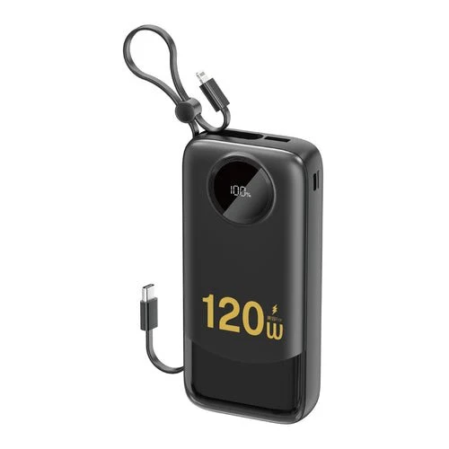 Dudao K13Pro Powerbank 20000 mAh, cablu integrat - Negru