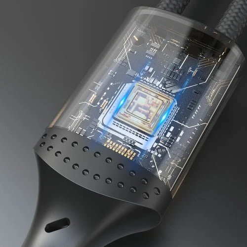 Dudao L3CC USB-C - Cablu împletit 60 W 2 m - Negru.